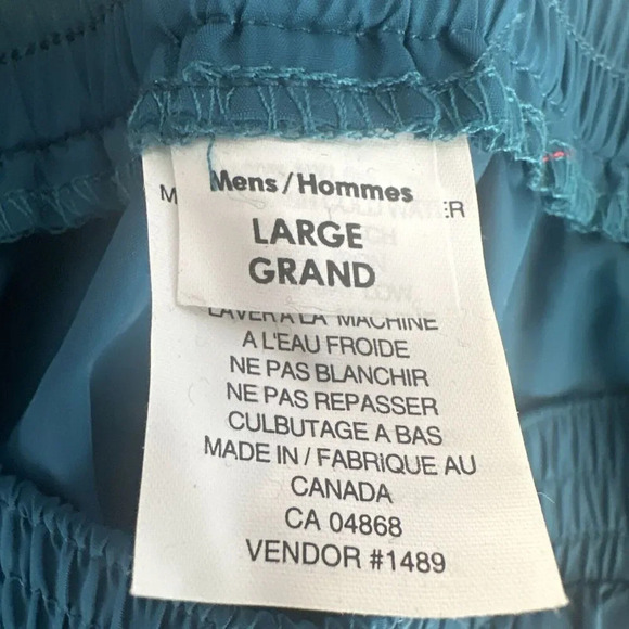 NWT Mountain Equipment Co-Op Nylon Spindrift Windbreaker Pants Mens Size L VTG - Picture 10 of 11